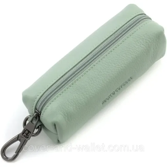 Элитная женская ключница мятного цвета на молнии Marco Coverna W005 Light Green Киев