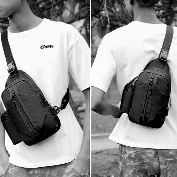 Сумка в военном стиле на плече, Мужская сумка для тактических целей Тактическая на грудь FQ-82 Ивано-Франковск - изображение 5