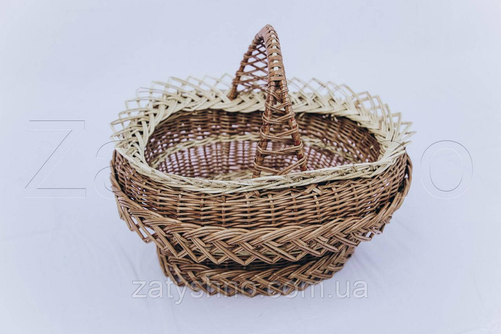 Пасхальний кошик з лози | кошик для Великодня | плетений кошик для Великодня з лози Київ - фото 1
