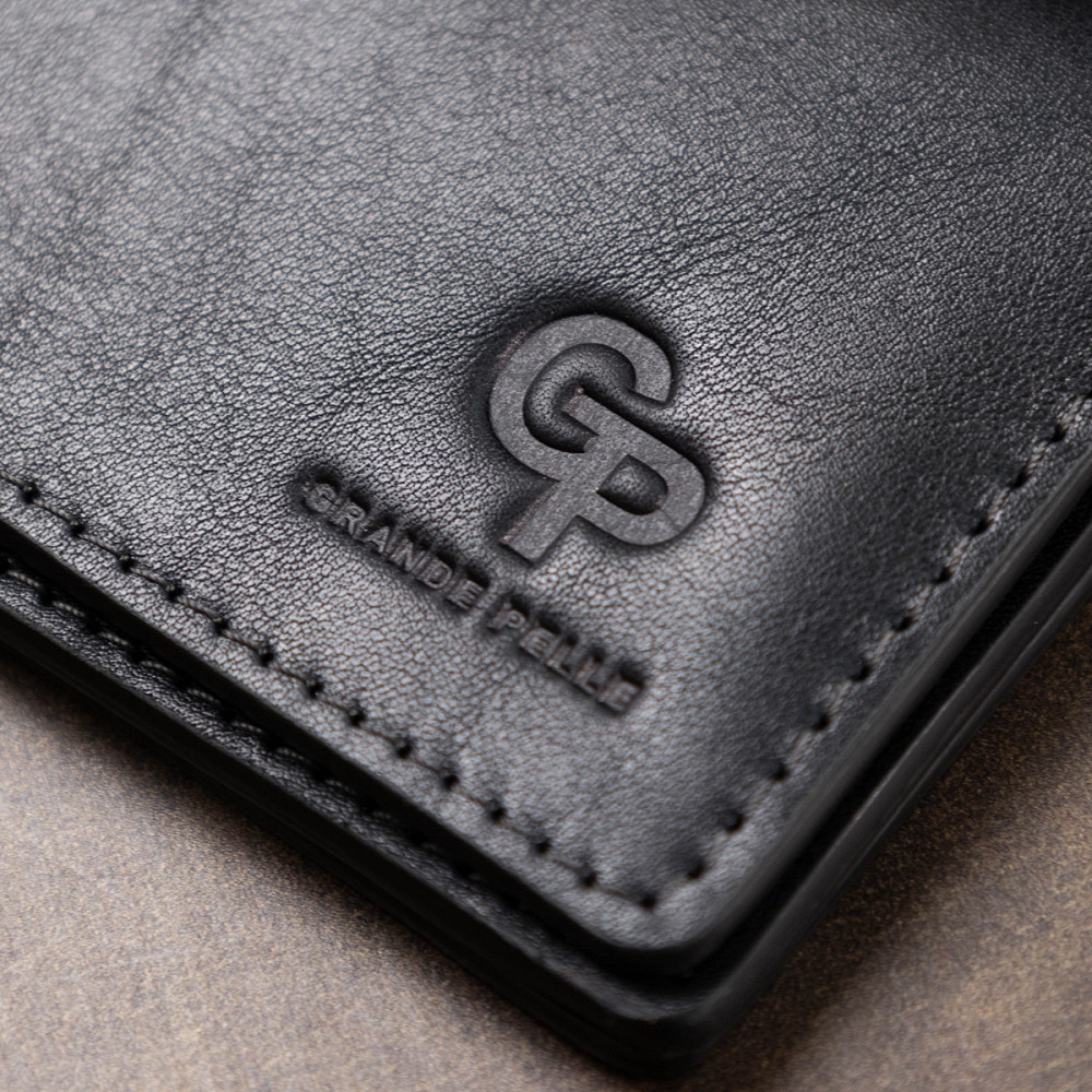 Кожаная обложка для прав GRANDE PELLE 11539 Синий Киев - изображение 8