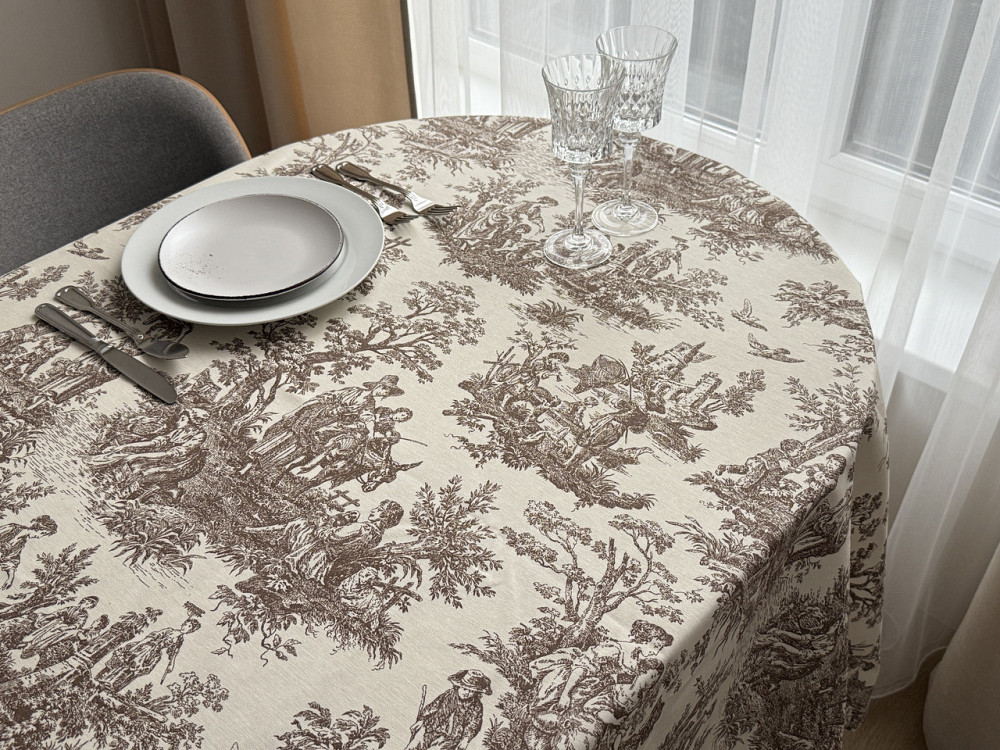 Ecotton Скатертина столова Ecotton DUCK 170х200 см водовідштовхувальна Italiano бежевий (30497 Коломия - фото 2