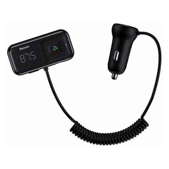 FM трансмиттер модулятор Baseus S-16 Bluetooth FM Launcher 2 USB CCTM-E01 (Черный) Николаев