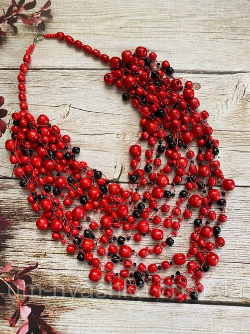 Намисто дерев'яне червоне Кривий Ріг - фото 4