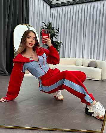 Женский стильный костюм двойка в спортивном стиле трехнить на флисе Одесса