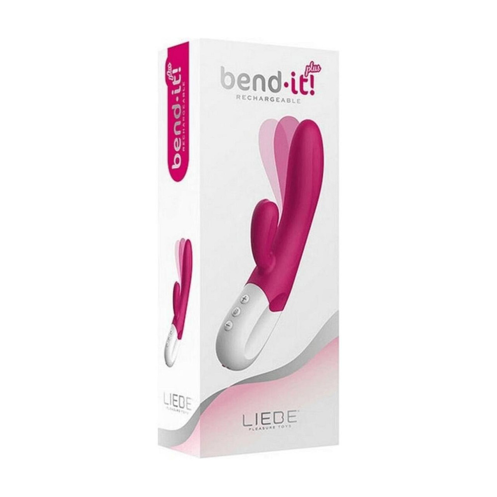 Вібратор-кролик Liebe Bend It Plus Rechargeable Cerise, гнучкий, 2 мотори, 10 режимів Sex Aura Київ - фото 5