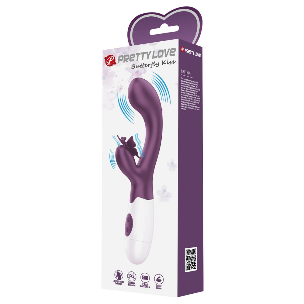 Вибратор-кролик для точки G PRETTY LOVE Butterfly Kiss мультискоростной, 19.9 х 3.1 см Sex Aura Киев - изображение 10