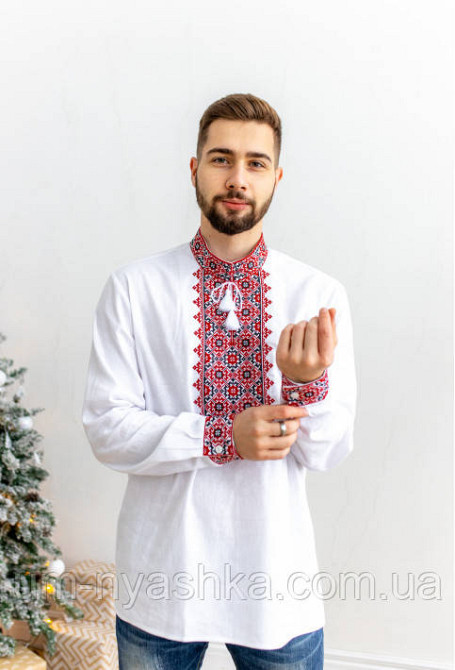 Чоловіча лляна вишиванка Святослав Кривий Ріг - фото 2