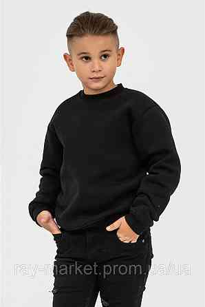 Свитшот детский утепленный Ray Basic Kids для мальчиков черный (K0303M-Black) 122-128 Киев