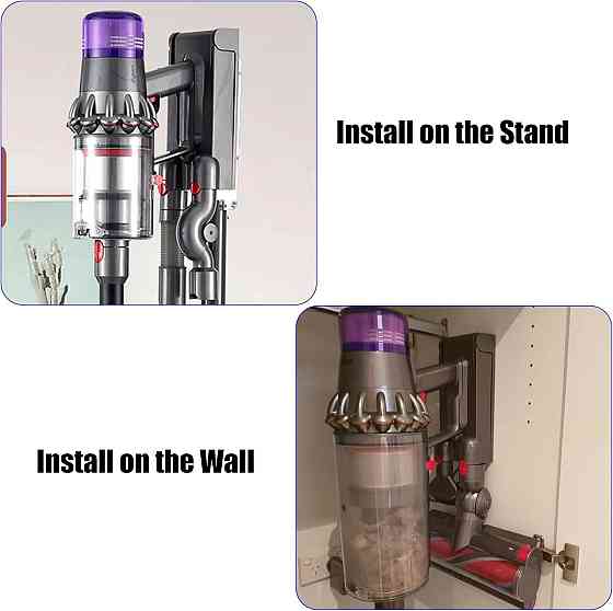 Кронштейн настенный для зарядки Italdos AS-DS-DKV11 Серый совместим с Dyson V11 V15 ABS пластик док-станция Киев