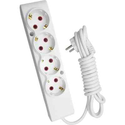 Сетевой удлинитель TECCO 5м 4 поста white (8681277842139) Винница