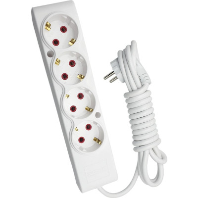 Мережевий подовжувач TECCO 5м 4 поста white (8681277842139) Вінниця - фото 1