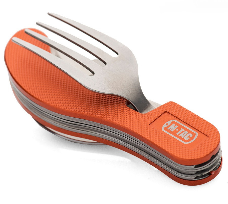 Багатофункціональний складаний Мультитул (Вилка ,Ложка ,Ніж ,Відкривалка) 4в1 M-Tac (60012035) Нержавіюча сталь Нововолинськ - фото 2