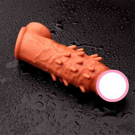 Насадка на пенис с фиксацией мошонки и шипами Toyfa XLover - Телесный Винница