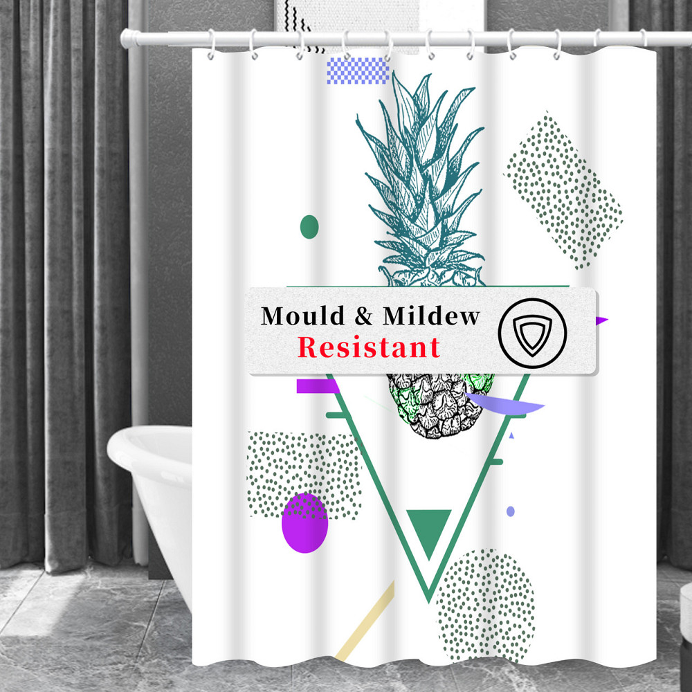 Шторка для ванны из полиэстера водонепроницаемая Bathlux 180x180 см с кольцами, занавеска для ванной комнаты Каменец-Подольский - изображение 2