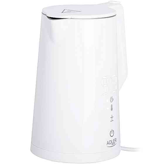 Електрочайник Adler AD 1345 white 1850-2200Вт/ 1.7л/ STRIX/ встановлення температури/ Вінниця