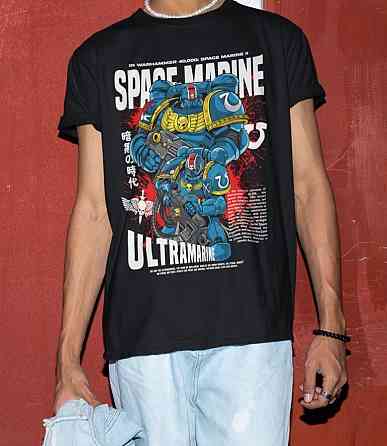 Футболка для мальчика аниме Ворлд Еатерс Спаке Марине оверсайз (рост от 165 до 180 ) Черний AnimeJ0899m Днепр