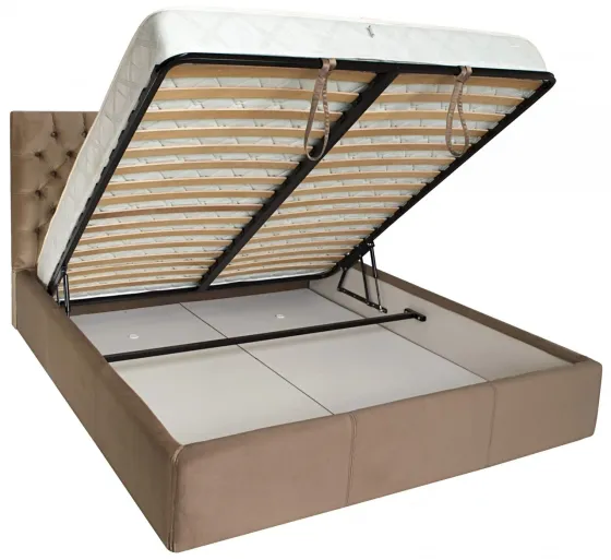 Кровать Двуспальная Cambridge VIP 160 х 190 см Missoni 04 С дополнительной металлической цельносварной рамой Светло-коричневый Киев