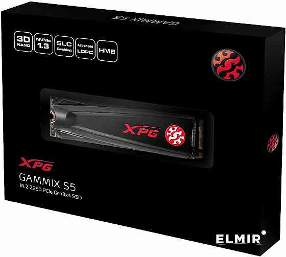 SSD M.2 ADATA GAMMIX S5 2TB 2280 PCIe 3.0x4 NVMe 3D TLC Read/Write: 2100/1500 MB/sec Киев