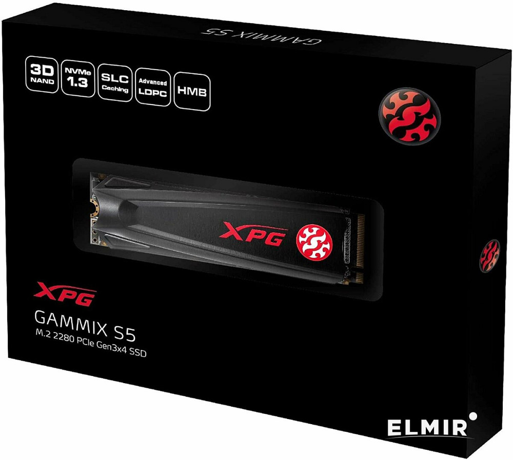 SSD M.2 ADATA GAMMIX S5 2TB 2280 PCIe 3.0x4 NVMe 3D TLC Read/Write: 2100/1500 MB/sec Киев - изображение 3