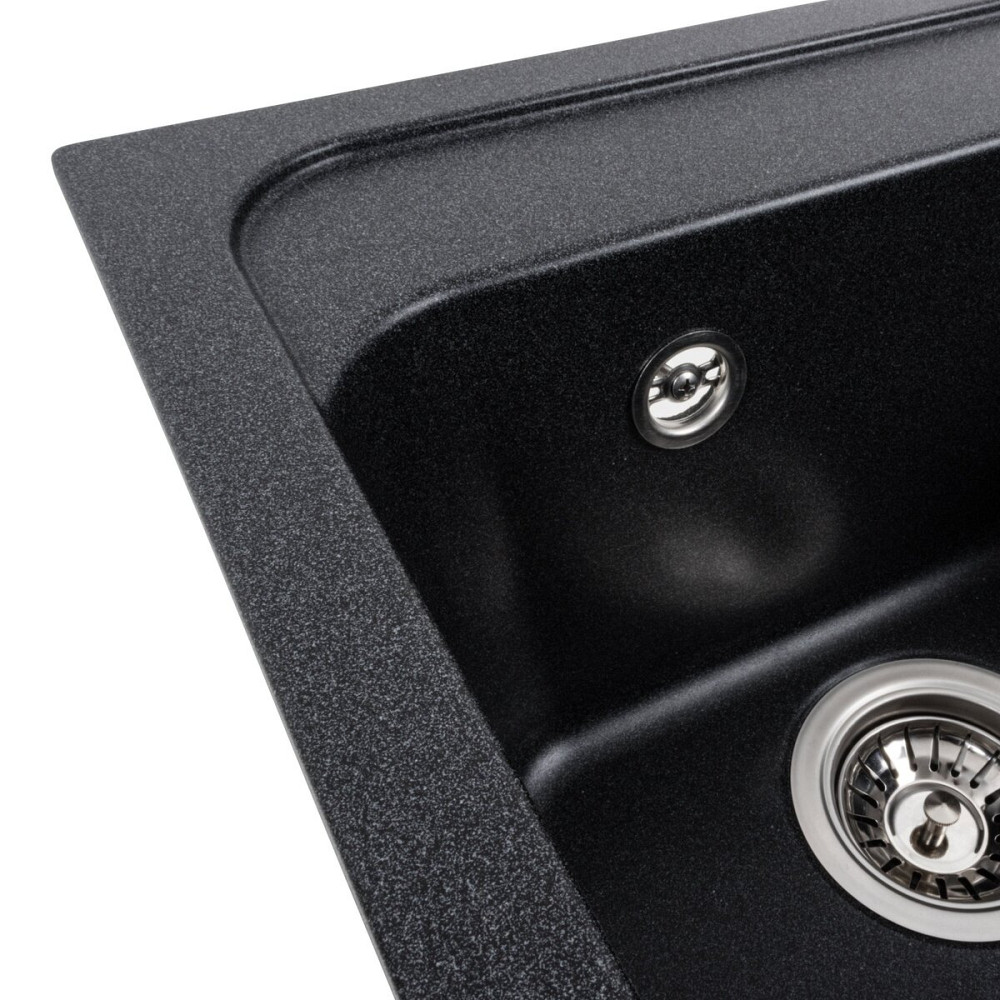 Гранітна мийка для кухні VALESO 4050 KORRADO матова Карбон Коломия - фото 3