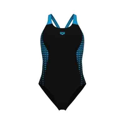 Купальник Arena Openings Swimsuit V Back Lb 008063-580 чорно-бірюзовий 36 (3468337415800) Вінниця