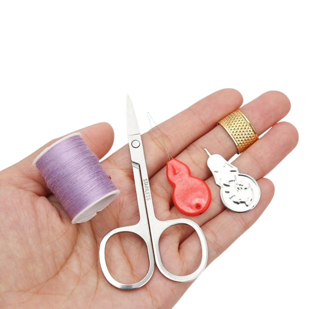 Набор для шитья аксессуары для шитья: нитки, иголки, ножницы с сумкой на молнии цвет чёрный Каменец-Подольский - изображение 7