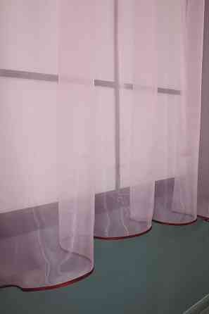 Гардина арка на кухню VR-Textil № 036к Розовый с бордовым 270х170 см (50-510) Киев