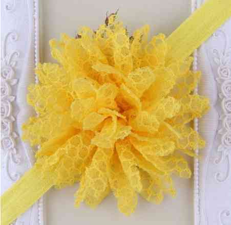 Повязка на голову детская с цветком 40-50 см желтый Киев