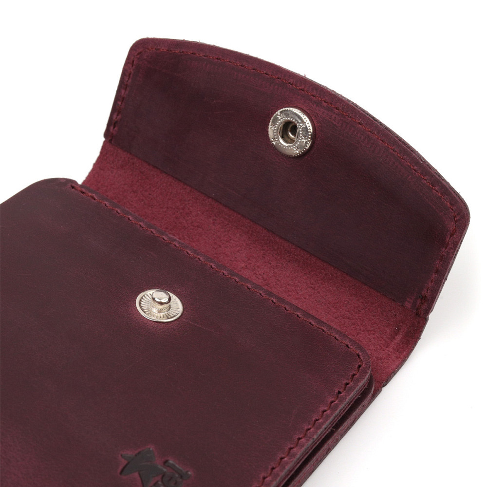 Кожаное матовое портмоне Shvigel 16616 Бордовый Киев - изображение 7