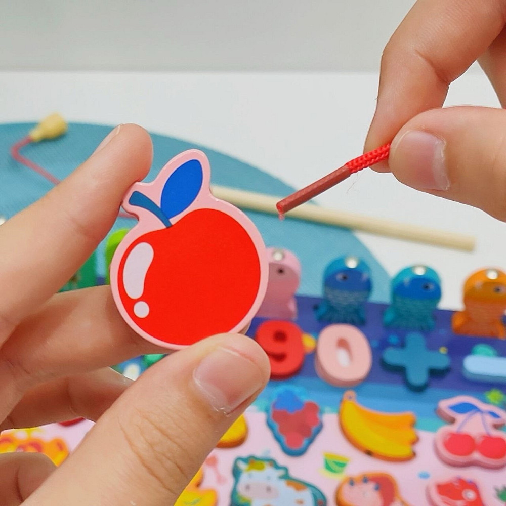 Дерев'яна іграшка Tree Toys Багатофункціональна дошка магнітна рибалка цифри тварини та інше Розумники (MD 0816) Чернігів - фото 9
