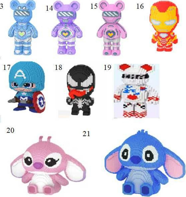 Блочний конструктор Bearbrick Арт-игрушка Ведмедик Magic Blocks Мишка. Харків - фото 3