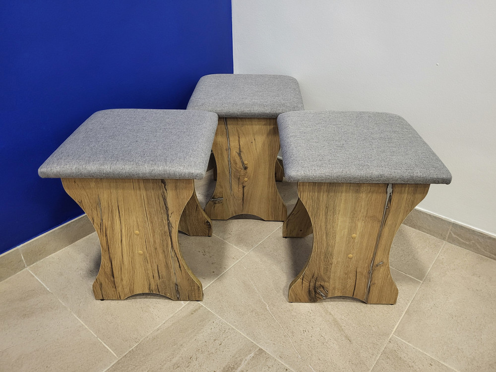 3 табурета (комплект) 35х35х44 см / mebelservice / Дуб Флагшток Львов - изображение 7