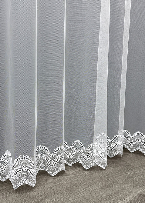 Тюль VR-Textil 1799т Грек-сітка з вишивкою та люрексом колір Білий 300х270 см (40-655) Київ - фото 7
