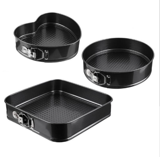 Набор разъемных форм для выпечки UNIQUE UN-1703 3в1 (24/26/28 см) круглая, квадратная, сердцевидная Одесса - изображение 5