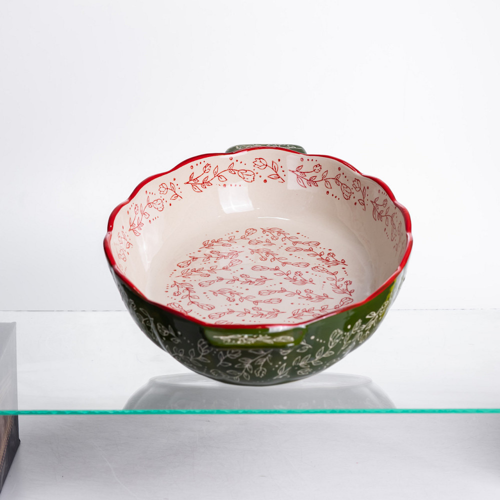 Yiwu Форма для запікання Vintage 40×25×6.5 (см) овальна з ручками Зелена HM05-04 Коломыя - изображение 2