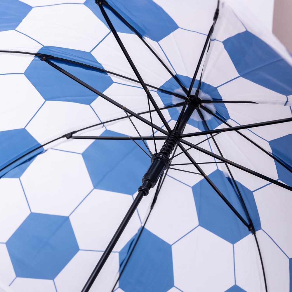 Класична дитяча парасолька-тростина напівавтомат з поліестеру 8 спиць діаметр 82 см Синя HP-23-9BL Київ - фото 9