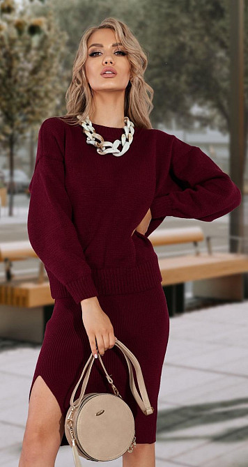 Лаконічний в'язаний костюм (46-48) Київ - фото 1