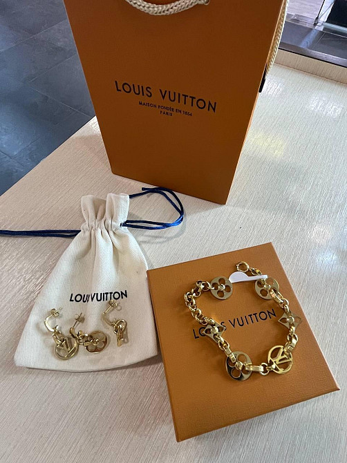 Луї Віттон сережки / Louis Vuitton сережки 3 шт в комплекті Одеса - фото 1