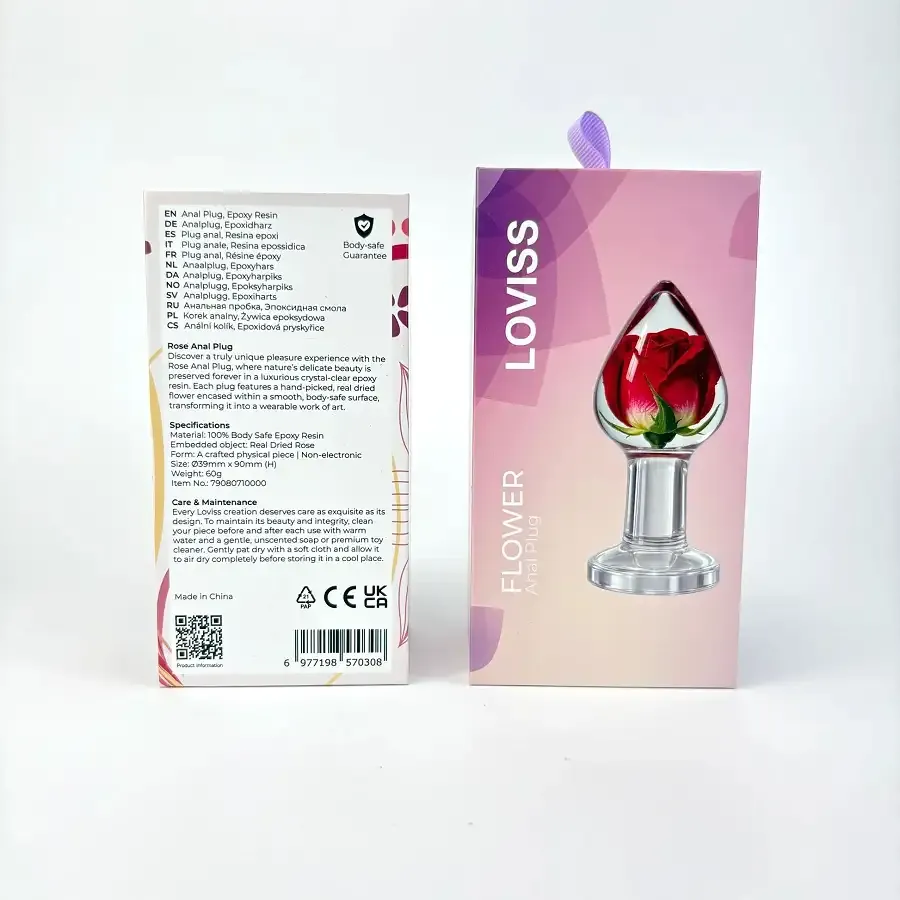 Розкішна анальна пробка Loviss Rose Anal Plug зі справжньою трояндою всередині Львів - фото 9