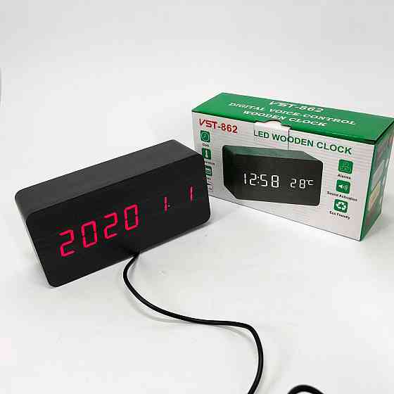 Настільний годинник зі світлодіодним дисплеєм VST-862, Електронні годинники ON-514 на стіл Київ