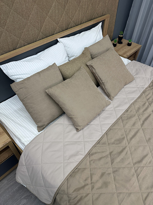 Покрывало стеганое Decorator Sparta Diamond ромб 130х220 см капучино (85-044) Киев - изображение 4