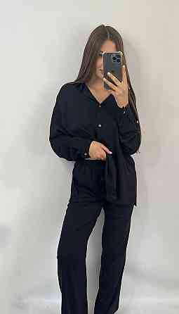 Костюм жіночий літній льон Чорний 42/44 Харків