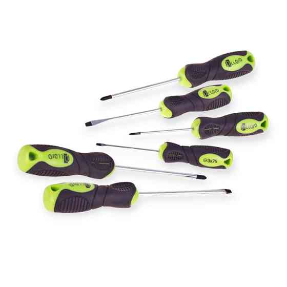 Набор отверток 6 шт магнитные - шлиц 3,5,6мм; крест 3,5,6мм Alloid (коробка) Мукачево