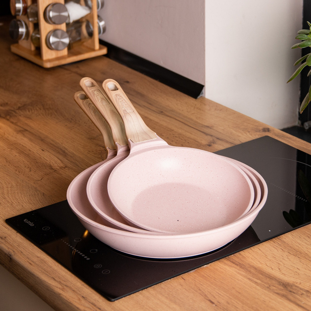 MGC Набір із 3 алюмінієвих сковорідок з товстим дном та антипригарним покриттям MGC HP-4-410P Коломия - фото 6