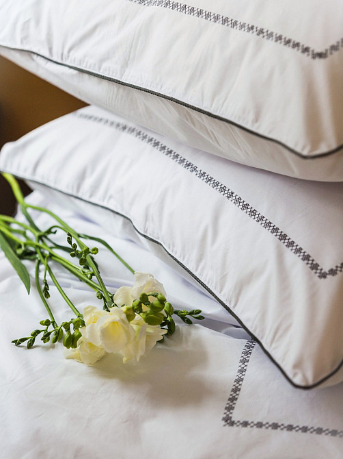 Ecotton Комплект постільної білизни Двоспальний з вишивкою та кантом український хрестик Graphi Киев - изображение 3