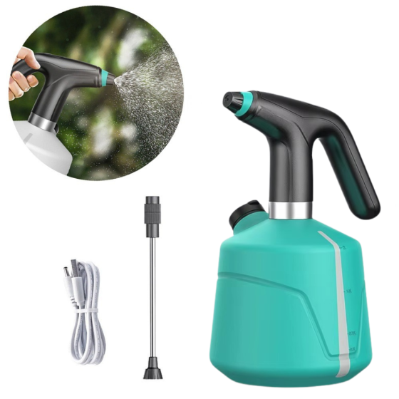 Ручний обприскувач для саду та городу акумуляторний портативний садовий, пластиковий, білий на 2 літри з подовжувачем Кам'янець-Подільський