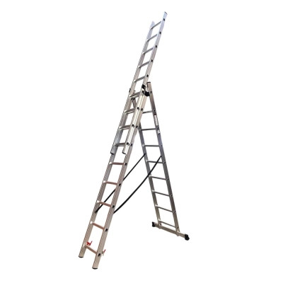 Драбина GTM 3-секції, розкладна, 3*9сх. 2,45-5,69м (KME309) Вінниця - фото 1