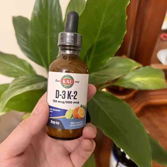 Вітаміни Д3 та K2 (Vitamin D-3 K-2) 5000 МО/500 мкг 59 мл із цитрусовим смаком Київ