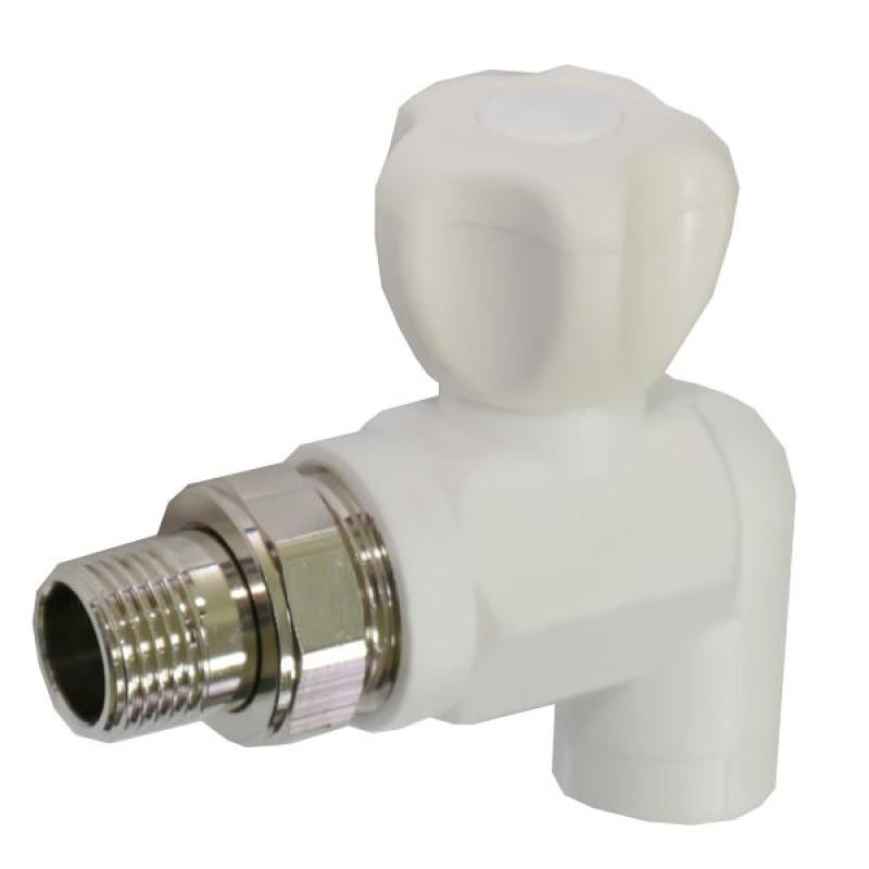 PPR Кран для радиатора с накидной гайкой 25х3/4'' угловой шаровый Харьков - изображение 1