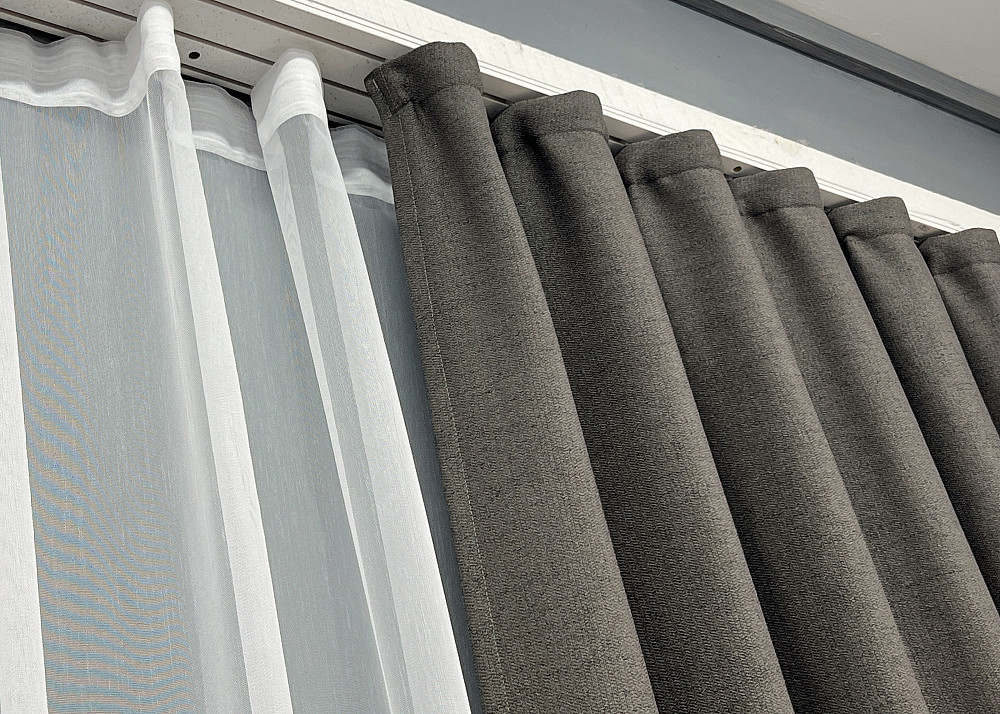 Комплект штор VR-Textil TWEED_V 200х270 2шт и Тюль 500х270 1915ш-1153т Темно-серый с белым 71-146/6 Киев - изображение 8